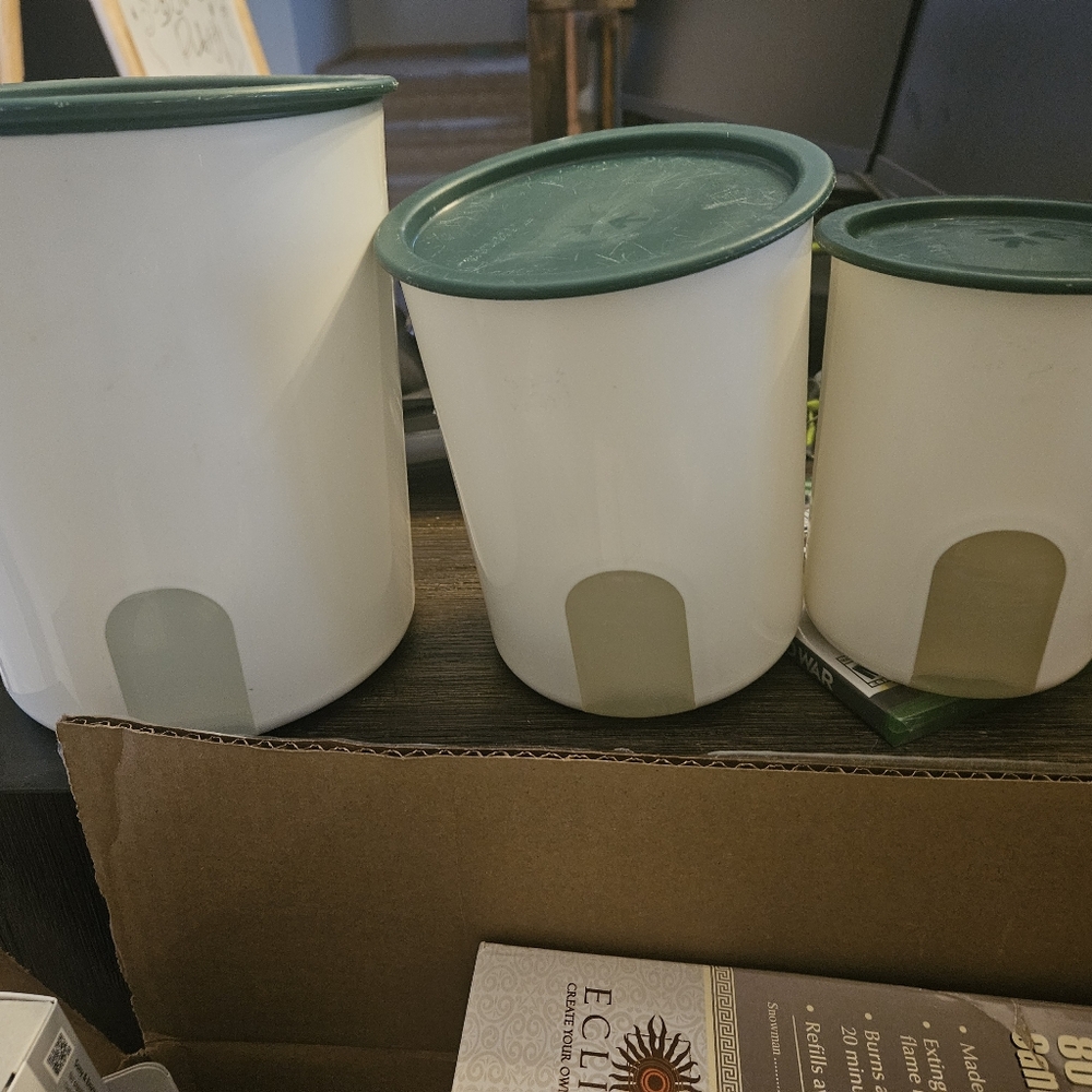 Vintage Nesting Tupperware Canisters Size D B A